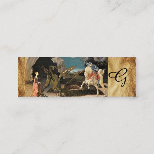 ST. MONOGRAMM FÜR GEORGE-, DRAGON- UND DRUCKGERÄTE MINI VISITENKARTE (Rückseite)