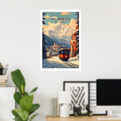 St Moritz Druck Schweiz 1 Poster (Heimbüro)