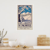 St. Moritz Engadin 1850m Schweiz Wintersport Poster (Küche)