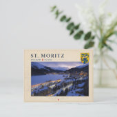 St. Moritz, Engadin - Schweiz Postkarte (Stehend Vorderseite)