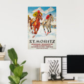 St Moritz Jubiläums-Rennwoche 1925 Switzerland Poster (Heimbüro)