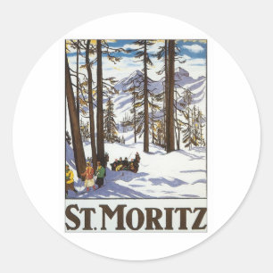 St.Moritz Runder Aufkleber