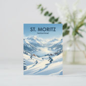 St. Moritz Schweiz Postkarte (Stehend Vorderseite)
