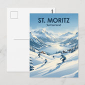 St. Moritz Schweiz Postkarte (Vorne/Hinten)