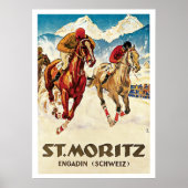 St.Moritz - Schweiz Reiten Poster (Vorne)