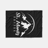 St. Moritz Schweiz Skigebiet Snowboard Fleecedecke (Vorderseite (Horizontal))