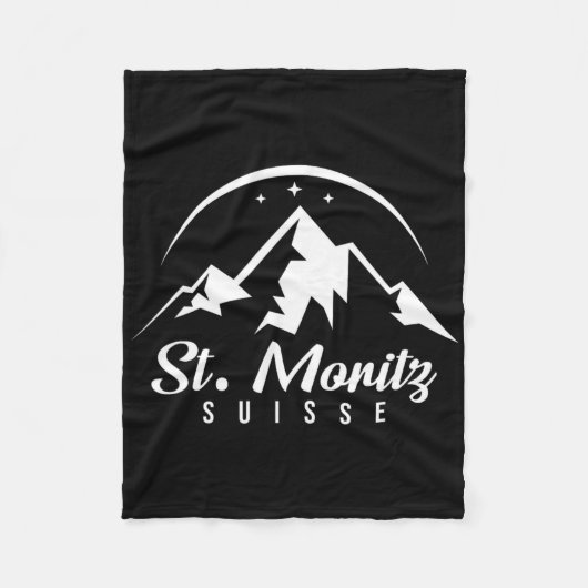 St. Moritz Schweiz Skigebiet Snowboard Fleecedecke (Vorderseite)
