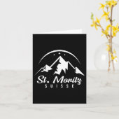 St. Moritz Schweiz Skigebiet Snowboard Karte (Gelbe Blume)