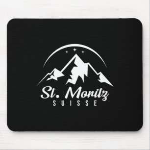 St. Moritz Schweiz Skigebiet Snowboard Mousepad