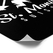 St. Moritz Schweiz Skigebiet Snowboard Poster (Ecke)