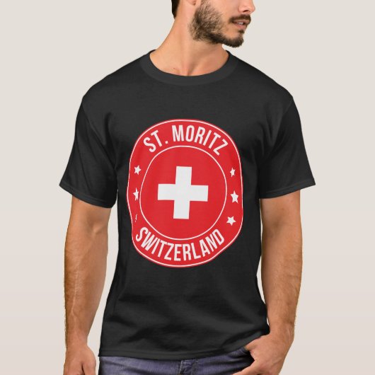 St Moritz, Schweiz Stadt T-Shirt (Vorderseite)