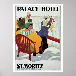 St.Moritz Schweiz Vintage Poster