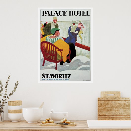 St.Moritz Schweiz Vintage Poster (Küche)