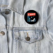 St. Moritz Skifahren - Retro St. Moritz Ski Button (Beispiel)