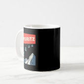St. Moritz Skifahren - Retro St. Moritz Ski Kaffeetasse (Vorderseite Links)