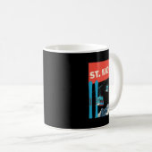 St. Moritz Skiing - Retro St. Moritz Ski  Kaffeetasse (VorderseiteRechts)