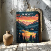 St. Moritz Switzerland Travel Canvas Wall Art Leinwanddruck