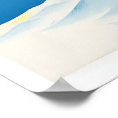 St. Moritz Switzerland Vintage Ski Poster - Framed (Ecke)