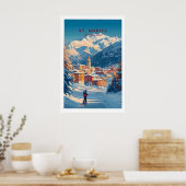 St Moritz Wandkunst Ski Druck 1 Poster (Küche)