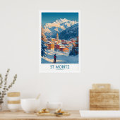 St Moritz Wandkunst Ski Poster 1 (Küche)
