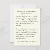 St. Mother Cabrini Gebet Religious Nun (Rückseite)