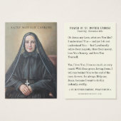 St. Mother Cabrini Katholische Religiöse Nun Gebet (Vorne & Hinten)