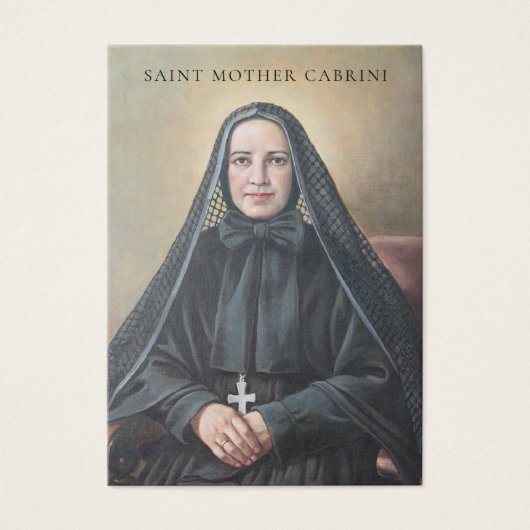 St. Mother Cabrini Katholische Religiöse Nun Gebet (Vorderseite)