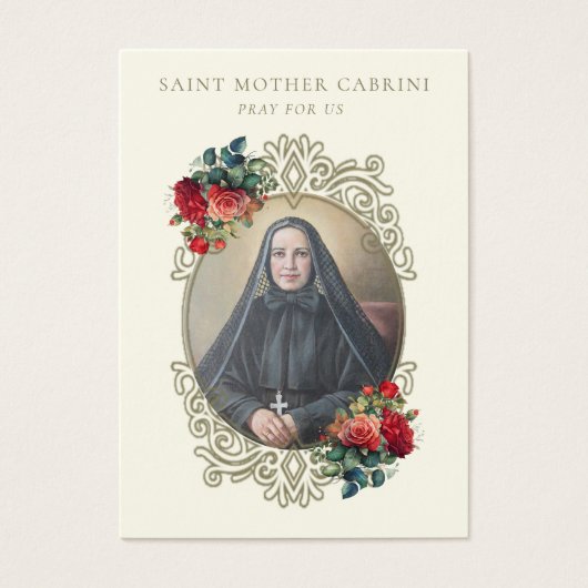 St. Mother Cabrini Katholische Religiöse Nun Gebet (Vorderseite)