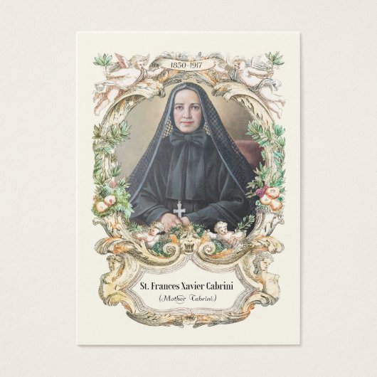 St. Mother Cabrini Katholische Religiöse Nun Gebet (Vorderseite)