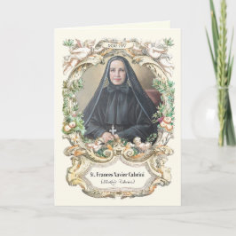 St. Mother Cabrini Katholische Religiöse Nun Gebet Karte