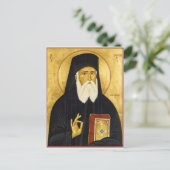 St. Nektarios Icon Postkarte (Stehend Vorderseite)