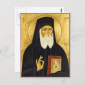 St. Nektarios Icon Postkarte (Vorne/Hinten)