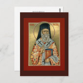 St. Nektarios Prayer Card Postkarte (Vorne/Hinten)