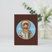 St. Nestor Thessolonica Gebetskarte Postkarte (Stehend Vorderseite)