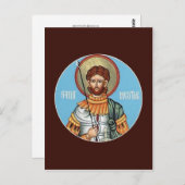 St. Nestor Thessolonica Gebetskarte Postkarte (Vorne/Hinten)
