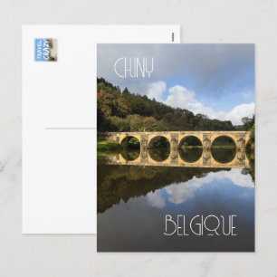 St. Nicholas Bridge, Chiny, Belgien Feiertagspostkarte