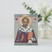 St. Nicholas, das Wonderworker Orthodoxe Symbol Postkarte (Stehend Vorderseite)
