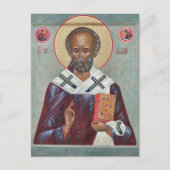 St. Nicholas, das Wonderworker Orthodoxe Symbol Postkarte (Vorderseite)