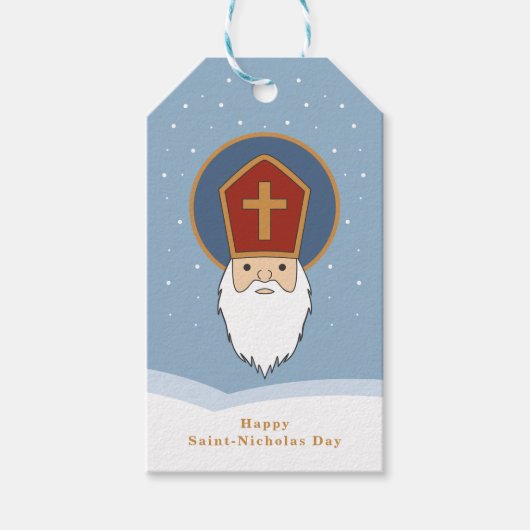 St Nicholas Day Gift Tag Geschenkanhänger (Vorderseite)