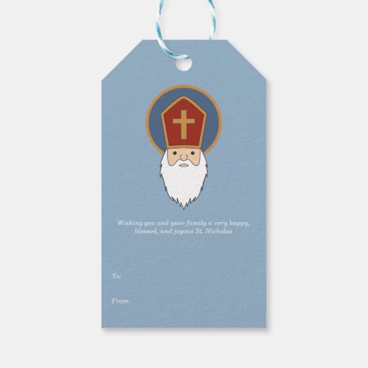 St Nicholas Day Gift Tag Geschenkanhänger (Rückseite)