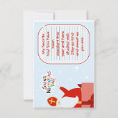 St. Nicholas Day gratuliert Dankeskarte (Rückseite)