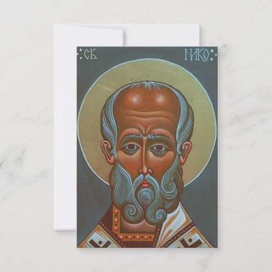 St. Nicholas, der Wonderworker Dankeskarte (Vorderseite)
