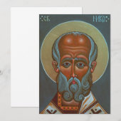 St. Nicholas, der Wonderworker Einladung (Vorne/Hinten)