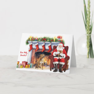 St. Nicholas Geschenk Staffordshire Terrier Hund W Feiertagskarte