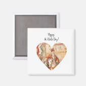St. Nicholas Heart Sinterklaas St. Nick Tag Magnet (Vorderseite/Rückseite)