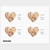 St. Nicholas Heart Sinterklaas St. Nick Tag Rechteckiger Aufkleber (Blatt)