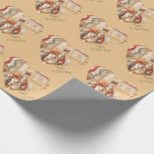 St. Nicholas Hearts Sinterklaas St. Nicks Day Wra Geschenkpapier (Ecke)