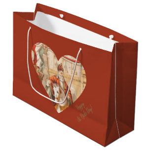 St. Nicholas Hearts Sinterklaas St. Nicks Tag Große Geschenktüte