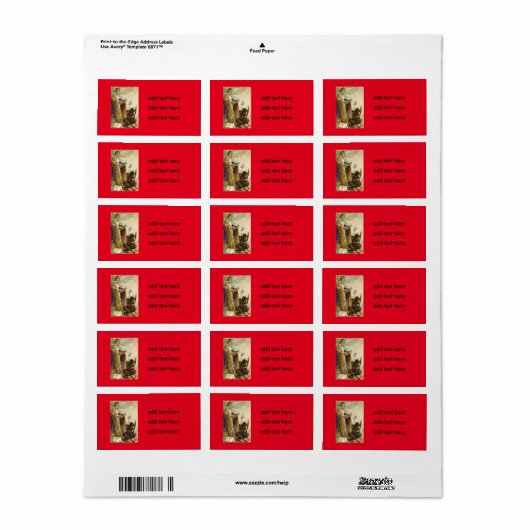 St. Nicholas Krampus Pitchfork Priester Adressaufkleber (Vorne)