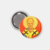 St Nicholas Orthodox Icon Magnet (Vorderseite/Rückseite)